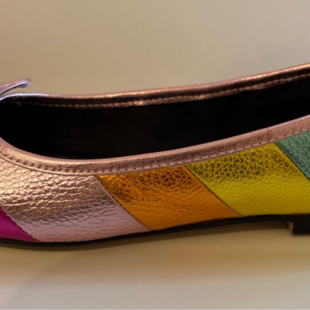 Kurt Geiger Pink, Purple, and Orange Flats - Picture 3 of 5